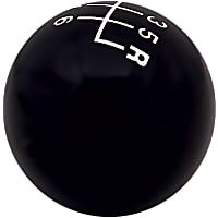 Shift Knob - Black, Plastic, Round, Universal, Sold individually