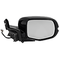 Passenger Side Mirror, Power, Heated, Power Folding, Paintable, In-housing Signal Light, With Memory, No Puddle Light, No Auto-Dimming, No Blind Spot Feature
