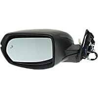 Driver Side Mirror, Power, Heated, Manual Folding, Paintable, In-housing Signal Light, No Memory, No Puddle Light, No Auto-Dimming, With Blind Spot Detection in Glass