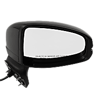 Passenger Side Mirror, Power, Manual Folding, Non-Heated, Paintable, No Signal Light, No Memory, No Puddle Light, No Auto-Dimming, No Blind Spot Feature