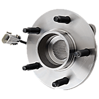 Front, Driver or Passenger Side Wheel Hub, With Bearing, With Sensor, 5 x 4.5 in. Bolt Pattern