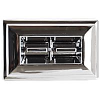 Front, Driver Side Window Switch, Chrome, 2-Button, with Bezel and Trim Plate