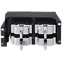 Front, Driver Side Window Switch, Chrome, 4-Button