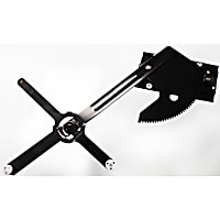 Front, Driver Side Manual Window Regulator, Hand-Crank Type