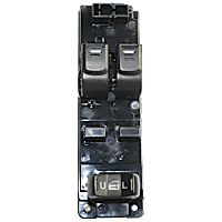 Front, Driver Side Window Switch, Black, 3-Button, Except Crew Cab Pickup