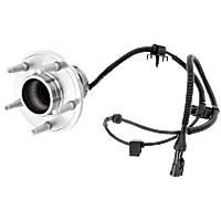 Front, Driver or Passenger Side Wheel Hub, With Bearing, With Sensor, 5 x 4.45 in. Bolt Pattern