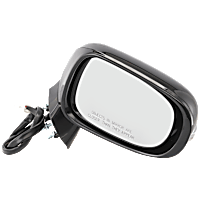 Passenger Side Mirror, Power, Manual Folding, Heated, Paintable, In-housing Signal Light, With memory, With Puddle Light, No Auto-Dimming, No Blind Spot Feature