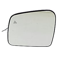Driver Side Mirror Glass, Heated, With Blind Spot Detection in Glass, Flat, With backing plate, Code GYC