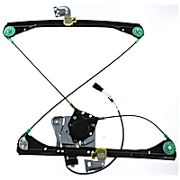 Sedan Front, Driver Side Power Window Regulator, With Motor