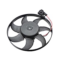 1199104600 OE Replacement A/C Condenser Fan Driver or Passenger Side, Single fan