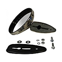 901-731-111-01 Driver or Passenger Side Mirror, Non-Heated, Non-Folding, Black, No Signal Light, No Puddle Light, No Blind Spot Feature