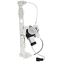 Rear, Driver Side Power Window Regulator, With Motor
