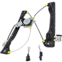 2-Pin Connector Front, Passenger Side Power Window Regulator, with Motor, For Models without Express Up and Down