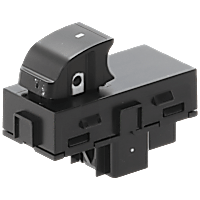 Rear, Driver or Passenger Side Window Switch, Black, 1-Button