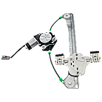 Rear, Driver Side Power Window Regulator, With Motor