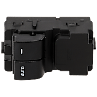 Front or Rear, Driver Side Window Switch, Black