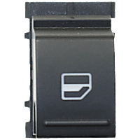 Rear, Driver or Passenger Side Window Switch, Black and White, 1-Button