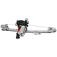 Rear, Passenger Side Power Window Regulator, With Motor