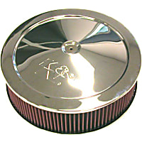 60-1440 Air Cleaner Assembly - Chrome Top; Red Filter, Cotton Gauze, Universal, Assembly