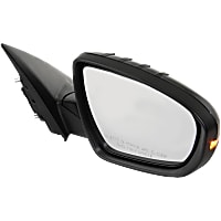 Passenger Side Mirror, Power, Manual Folding, Heated, Paintable, In-housing Signal Light, Without memory, Without Puddle Light, Without Auto-Dimming, Without Blind Spot Feature