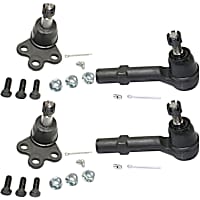 4-Piece Kit Front, Driver and Passenger Side Suspension, includes Ball Joint and Tie Rod End