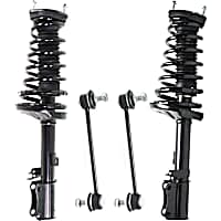 4-Piece Kit Rear, Driver and Passenger Side Suspension with Loaded Struts and Sway Bar Links