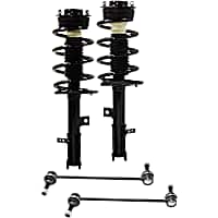 4-Piece Kit Front, Driver and Passenger Side Suspension Includes Loaded Strut and Sway Bar Link