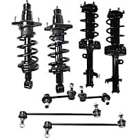 8-Piece Kit Front and Rear, Driver and Passenger Side Suspension Includes Loaded Struts and Sway Bar Links