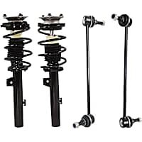 4-Piece Kit Front, Driver and Passenger Side Suspension with Fully Loaded Struts and Sway Bar Links