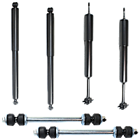 6-Piece Kit Driver and Passenger Side Suspension Includes Shock Absorbers and Sway Bar Links