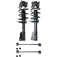 4-Piece Kit Front, Driver and Passenger Side Suspension Includes Loaded Struts and Sway Bar Links, Sedan