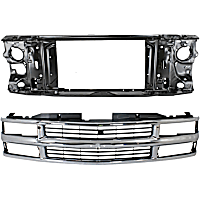 Grille Chrome Shell with Painted Black Insert