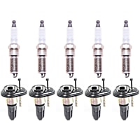 10-Piece Kit Ignition Coil, 5 Cylinder, 3.5/3.7 Liter Engine, Includes (5) Ignition Coil and (5) Spark Plug
