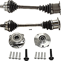 4-Piece Kit Front, Driver and Passenger Side Suspension, includes Axle Assembly and Wheel Hub