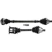 4-Piece Kit Front, Driver and Passenger Side Suspension with Axle Assembly and Wheel Hub, DIESEL, Front Wheel Drive, Automatic Dual Clutch Transmission