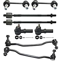 8-Piece Kit Front, Driver and Passenger Side Suspension, includes Sway Bar Link and Tie Rod End