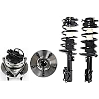 4-Piece Kit Front, Driver and Passenger Side Suspension Includes Loaded Struts and Wheel Hubs