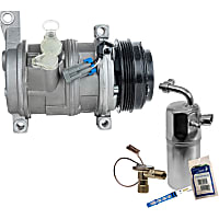 A/C Compressor Kit, includes A/C Compressor and A/C Service Kit, Two Bolts to mount the Hoses