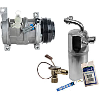 A/C Compressor Kit, includes A/C Compressor and A/C Service Kit, Two Bolts to mount the Hoses