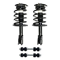 4-Piece Kit Front Suspension with Loaded Struts and Sway Bar Links, Front Wheel Drive
