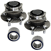4-Piece Kit Front and Rear, Driver and Passenger Side Suspension Kit, Includes (2) Wheel Bearing and (2) Wheel Hub