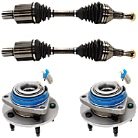 4-Piece Kit Front, Driver and Passenger Side Suspension Kit, Includes (2) Axle Assembly and (2) Wheel Hub