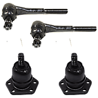 4-piece kit, Front, Driver And Passenger Side Suspension Kit, includes Ball Joint and Tie Rod End