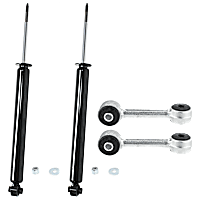 4-Piece Kit Rear Suspension with Shock Absorbers and Sway Bar Links