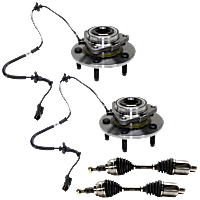 4-Piece Kit Front, Driver and Passenger Side Suspension Kit, Includes (2) Axle Assembly and (2) Wheel Hub