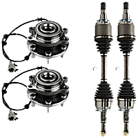 4-Piece Kit Front, Driver and Passenger Side Suspension Kit, Includes (2) Axle Assembly and (2) Wheel Hub