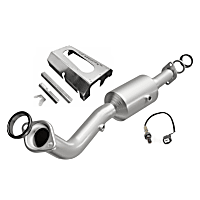 KIT-062724-14 3-Piece Kit Catalytic Converter, CARB and Federal EPA Standards, 50-state Legal, with Catalytic Converter Security Shield and Oxygen Sensor