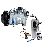 A/C Compressor Kit with A/C Service Kit (A/C Expansion Valve, A/C O-Ring and Gasket Seal Kit, and Drier Desiccant Element)