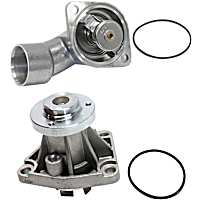 2-Piece Kit Water Pump Kit, With Gasket, includes Thermostat Housing