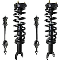 4-Piece Kit Front, Driver and Passenger Side Suspension Includes Loaded Struts and Sway Bar Links, 4WD